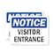 Signmission Visitor Entrance OSHA Notice Sign, Vinyl Decal, 10in W x 7in L, 2PK OS-2PACK-NS-D-710-L-18882 - alternate 1